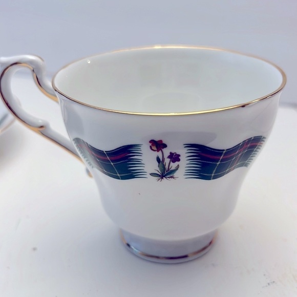 Royal Adderley Newfoundland Tartan Fine Bone China Teacup and Saucer England - Picture 4 of 7